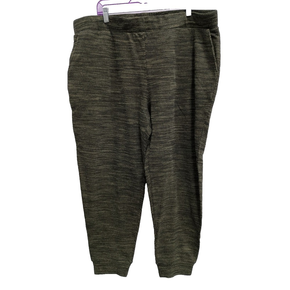 LOGO Lounge Jogger Pants Womens Size 3X Olive Green Pull on Casual NEW